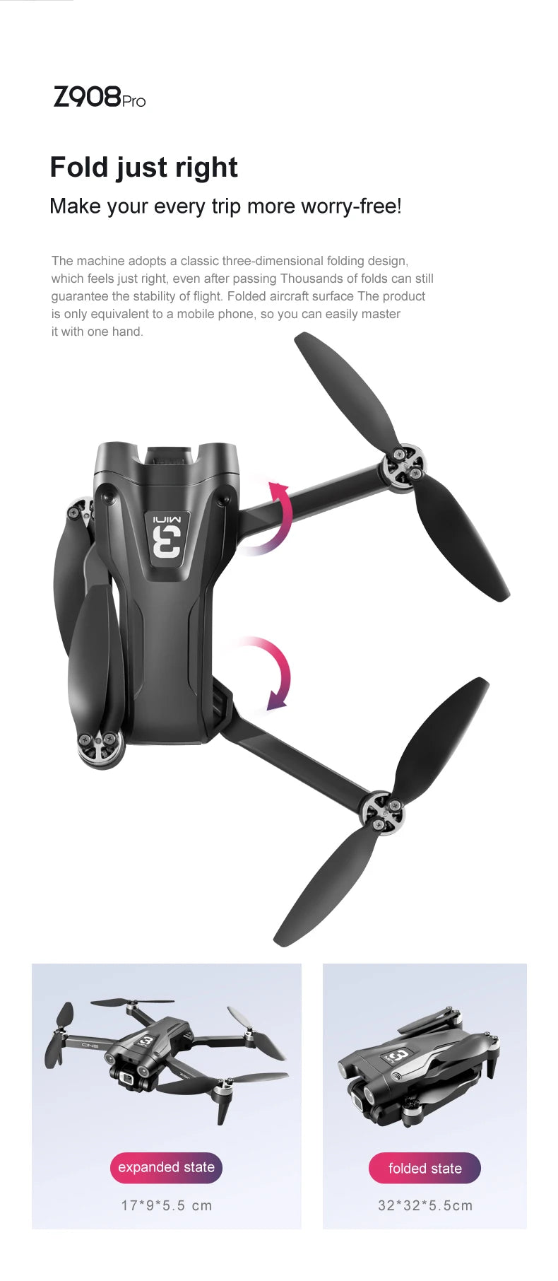 With 3 Battery Max Drone RC Distance 9000M