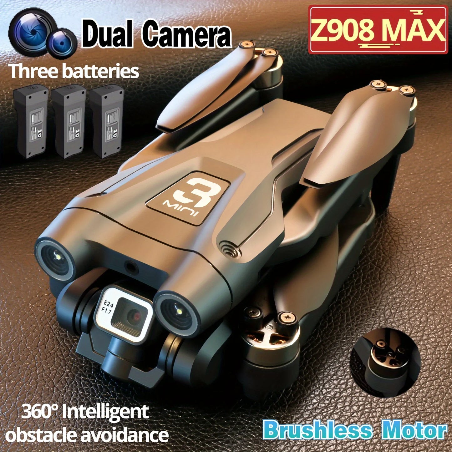 With 3 Battery Max Drone RC Distance 9000M