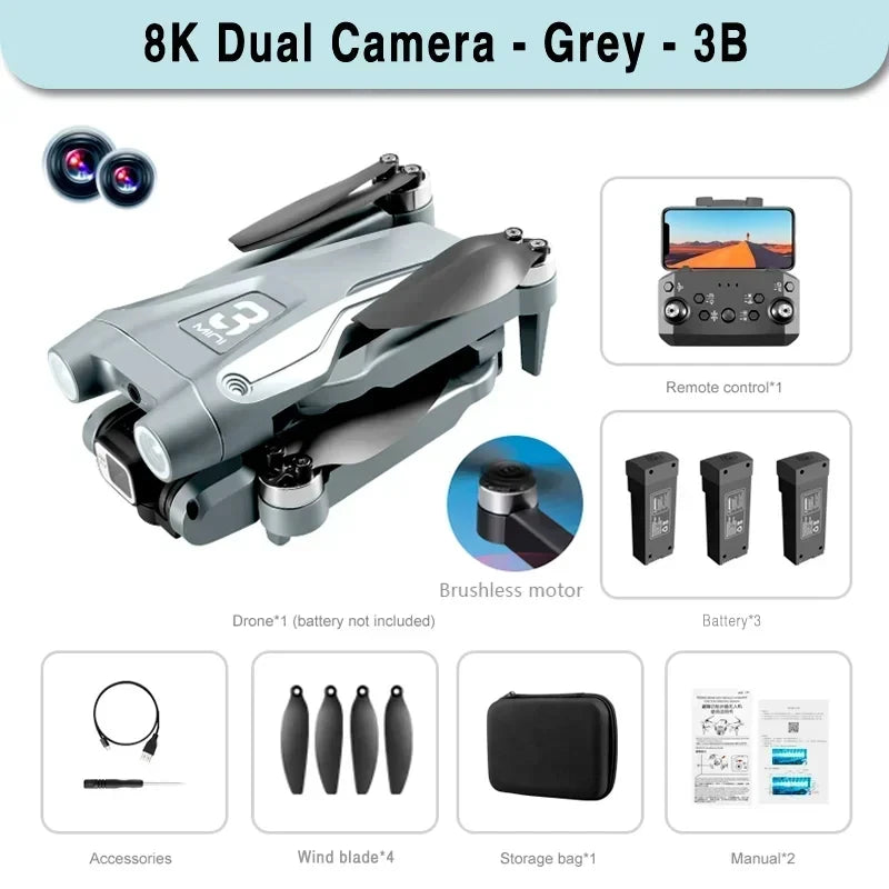 With 3 Battery Max Drone RC Distance 9000M
