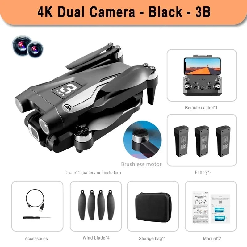 With 3 Battery Max Drone RC Distance 9000M