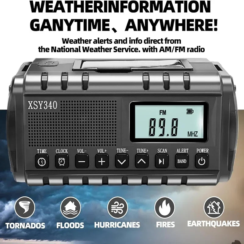 Weather Radio Emergency Radio Solar Hand Crank