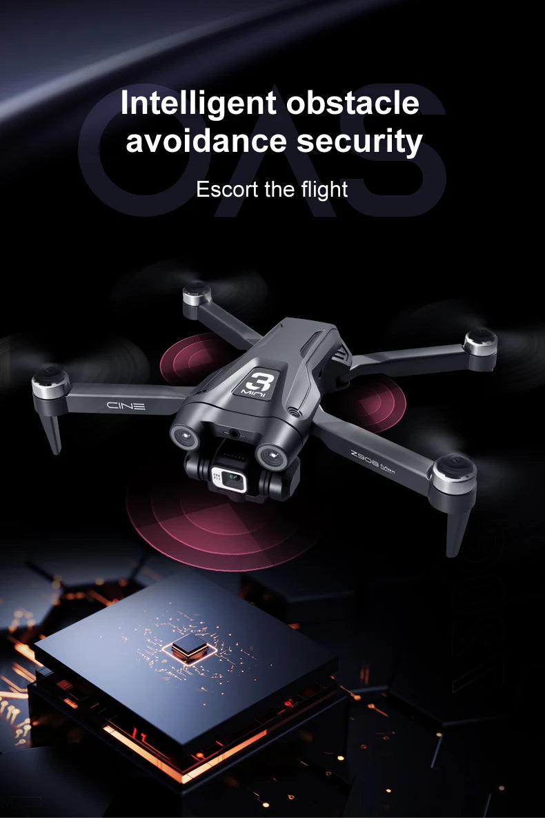 With 3 Battery Max Drone RC Distance 9000M