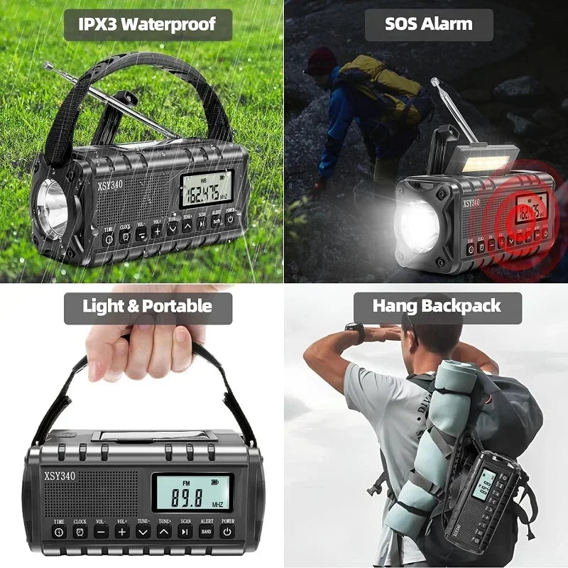 Weather Radio Emergency Radio Solar Hand Crank