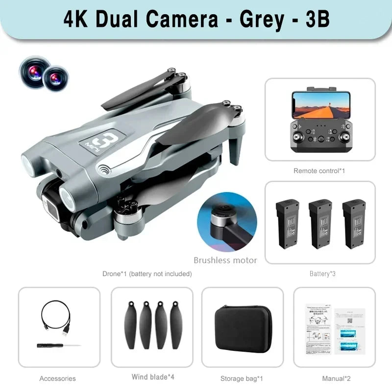 With 3 Battery Max Drone RC Distance 9000M
