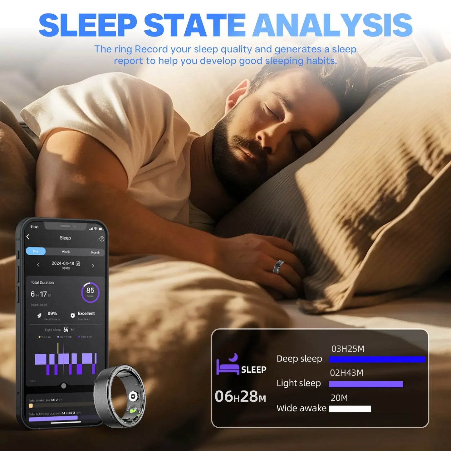 2024 New Smart Ring  Monitor I for Android IOS