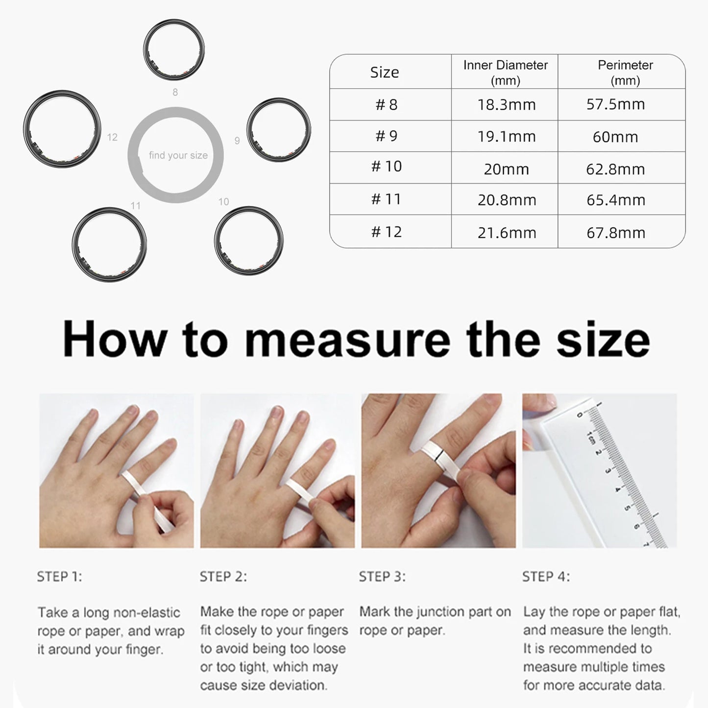2024 New Smart Ring  Monitor I for Android IOS